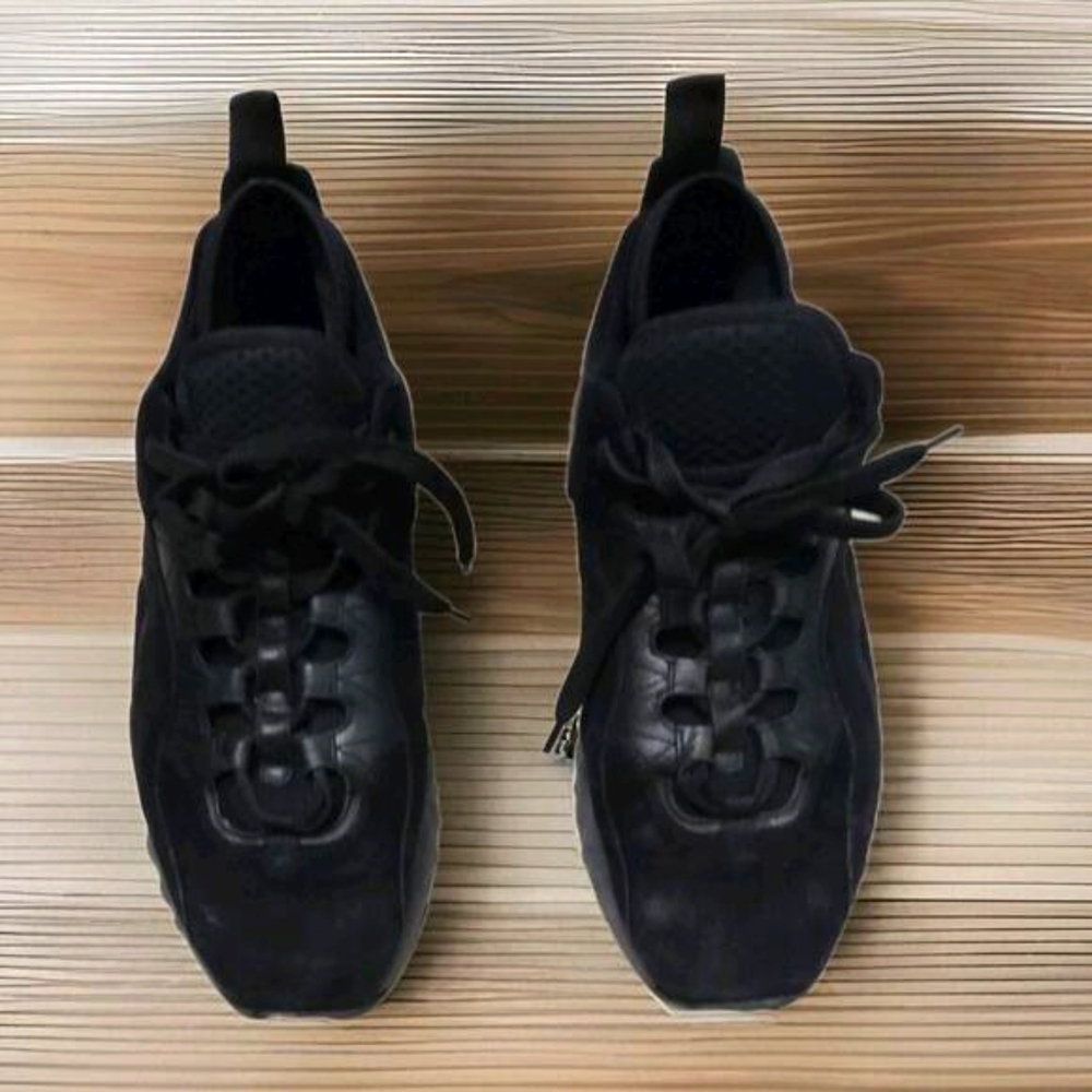 Acne Studios Manhattan Rockaway Suede Trainers Black Sneakers Size 45